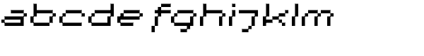 Diphtong Pixel Oblique Font LOWERCASE
