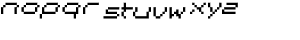 Diphtong Pixel Oblique Font LOWERCASE