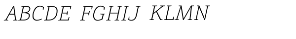 Directa Serif Thin Italic Font UPPERCASE