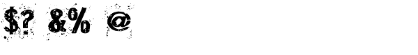 Disgrunged_One Font OTHER CHARS