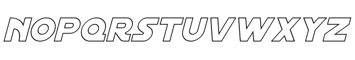Distant Galaxy Outline Italic Font LOWERCASE