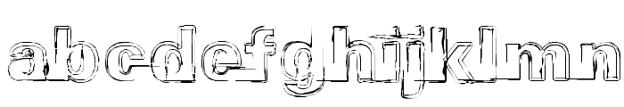Distopia Black Outlines Font LOWERCASE