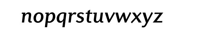 Diverda Sans Com Medium Italic Font LOWERCASE
