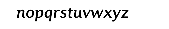 Diverda Sans Std Medium Italic Font LOWERCASE