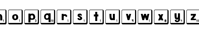 DJB Letter Game Tiles 2 Font LOWERCASE