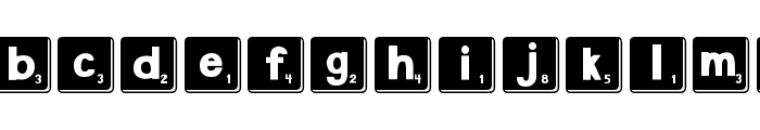DJB Letter Game Tiles 3 Font LOWERCASE