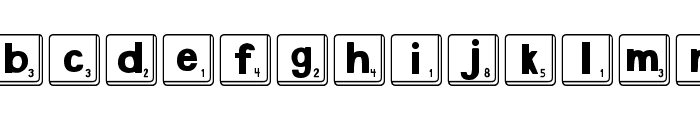 DJB Letter Game Tiles Font LOWERCASE