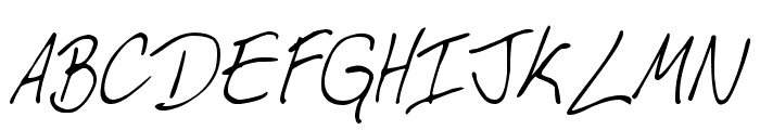 DJB My Boyfriend's Handwriting Font UPPERCASE