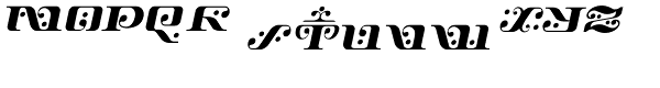 Django-Oblique Font UPPERCASE