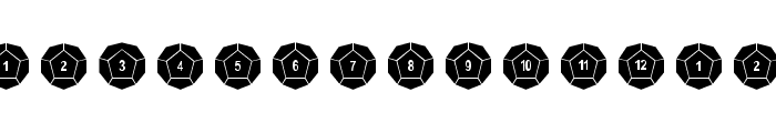 Dodecahedron Font UPPERCASE