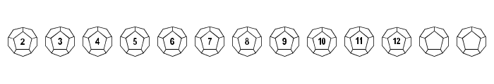Dodecahedron Font LOWERCASE