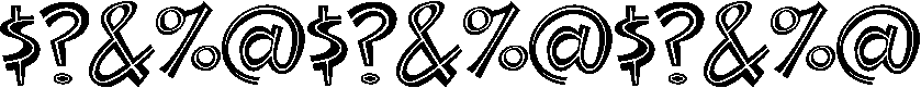 Doinky Inline Font OTHER CHARS