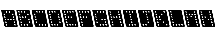 Domino bred kursiv Font LOWERCASE