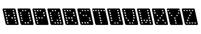 Domino bred kursiv Font LOWERCASE