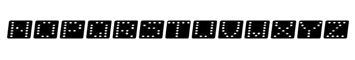 Domino flad kursiv Font UPPERCASE