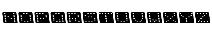Domino flad kursiv Font LOWERCASE