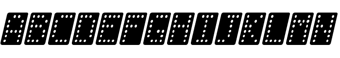 Domino normal kursiv Font UPPERCASE