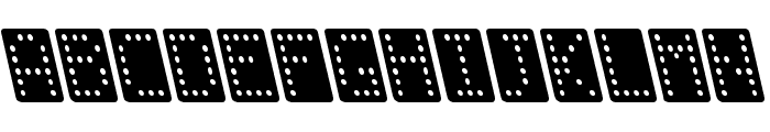Domino normal kursiv Font LOWERCASE