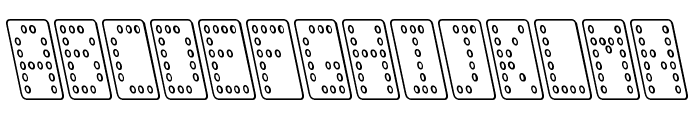 Domino smal kursiv omrids Font LOWERCASE