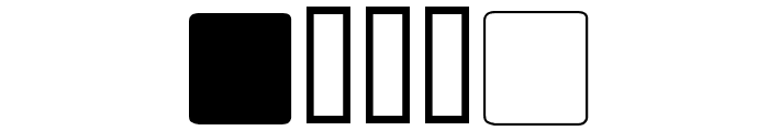 Domino square kursiv omrids Font OTHER CHARS