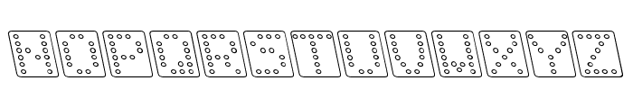 Domino square kursiv omrids Font LOWERCASE