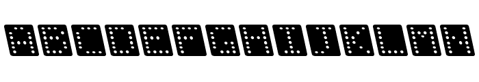 Domino square kursiv Font LOWERCASE