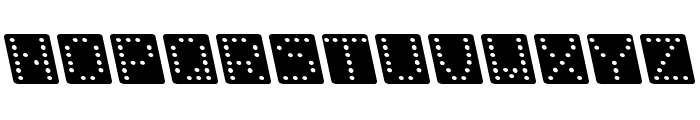 Domino square kursiv Font LOWERCASE