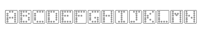 Domino square Font UPPERCASE