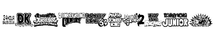 Donkey Kong World Font OTHER CHARS