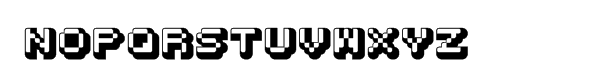 Dotage™ Multilingual Shadow Right Font LOWERCASE