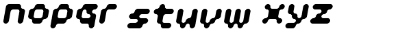 Doubleoseven Bold Oblique Font LOWERCASE