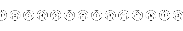 dPoly Dodecahedron Font LOWERCASE