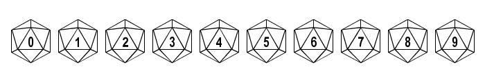 dPoly Duodecahedron Font OTHER CHARS