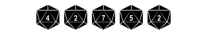 dPoly Duodecahedron Font OTHER CHARS