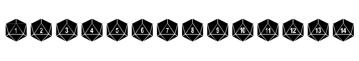 dPoly Duodecahedron Font UPPERCASE