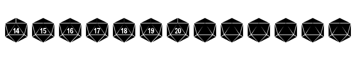 dPoly Duodecahedron Font UPPERCASE