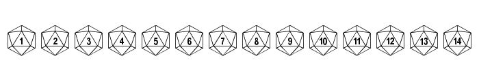 dPoly Duodecahedron Font LOWERCASE