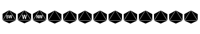 dPoly Octohedron Font UPPERCASE