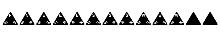 dPoly Tetrahedron Font UPPERCASE
