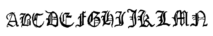 Drawn Old English Font UPPERCASE