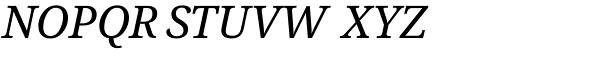 Droid Serif Pro Italic Font UPPERCASE