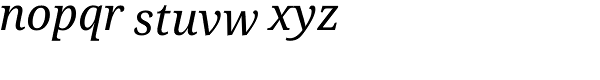 Droid Serif Pro Italic Font LOWERCASE