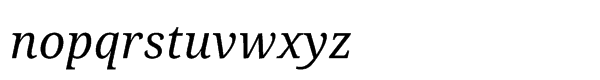 Droid Serif Pro WGL Italic Font LOWERCASE