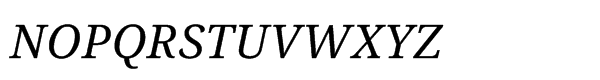Droid Serif WGL Italic Font UPPERCASE