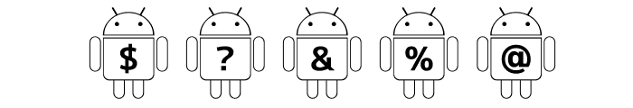 Droid_Robot Font OTHER CHARS