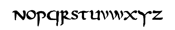 DS UncialFunnyHand Medium Font LOWERCASE