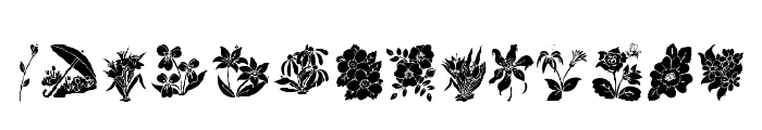 DT Flowers 2 Font LOWERCASE