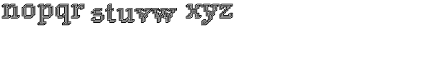 DTC Rough M34 Font LOWERCASE