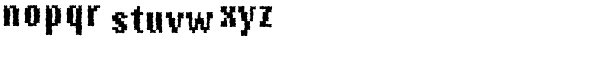 DTC Rough M67 Font LOWERCASE