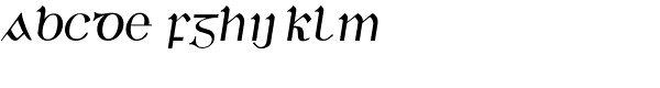 Duibhlinn Oblique Font UPPERCASE